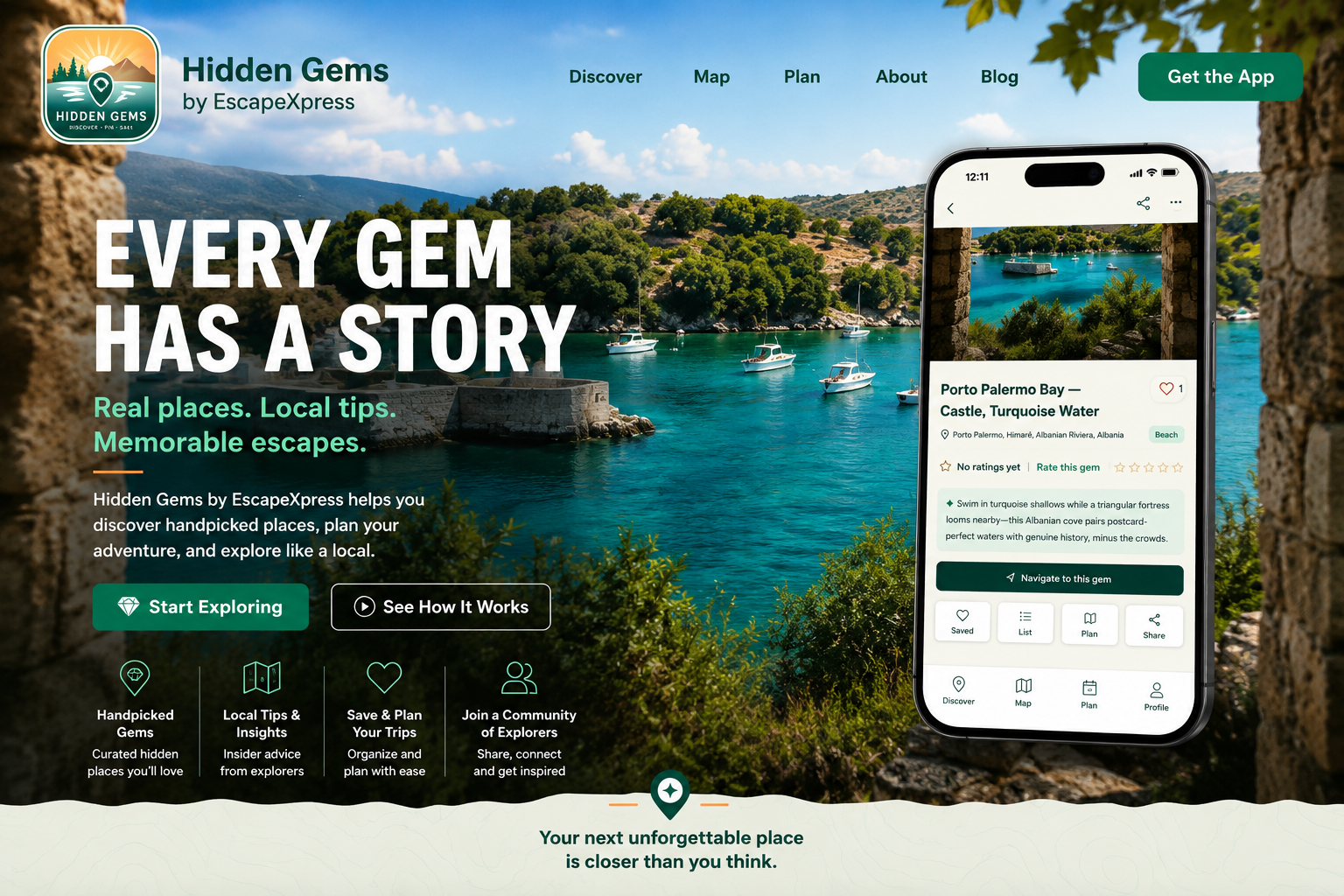 Discover Hidden Gems - Travel Discovery App